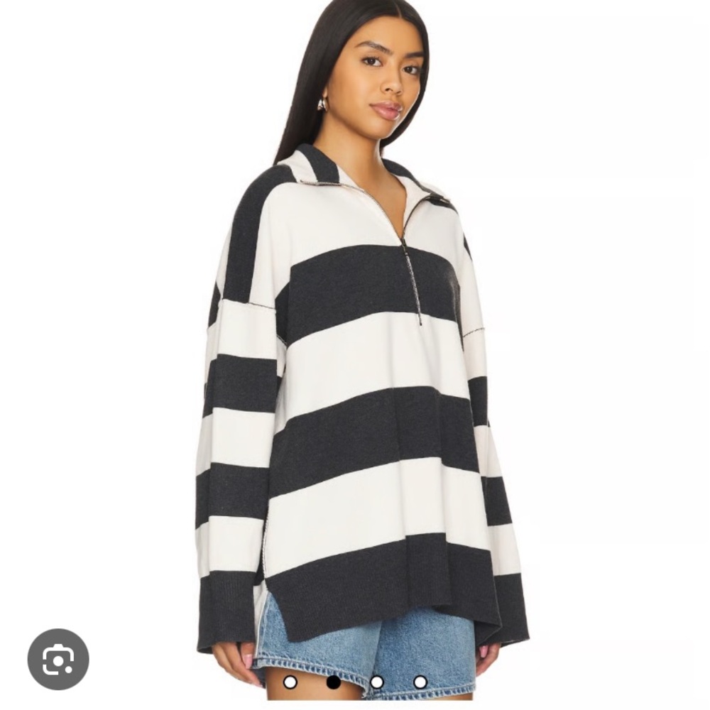Free People Coastal Stripe Pullover